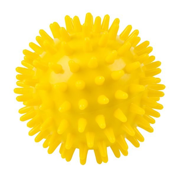 Masāžas bumbiņa – Ezītis (Ciets, dzeltens 7cm)