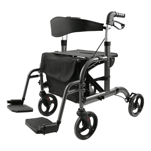 Rollators ar četriem riteņiem un kāju paliktņiem Walking Bogota RF-625