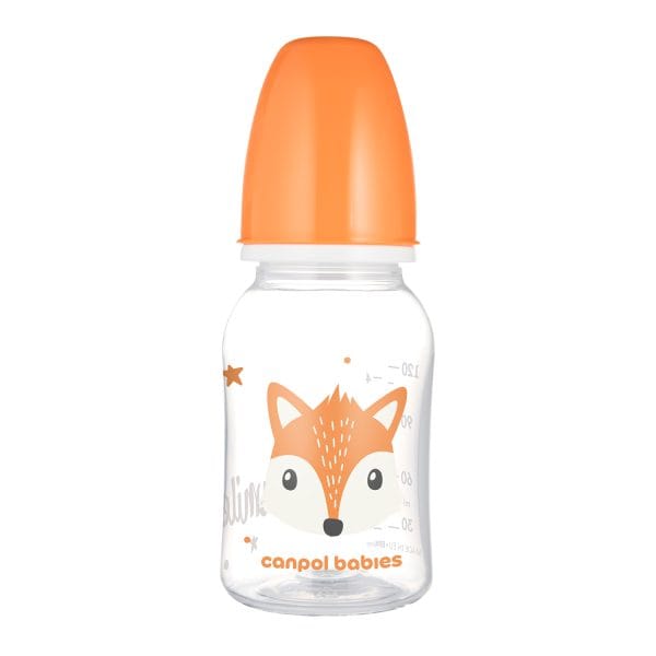 Canpol Babies šaura kakla pudelīte Cute Animals 120ml