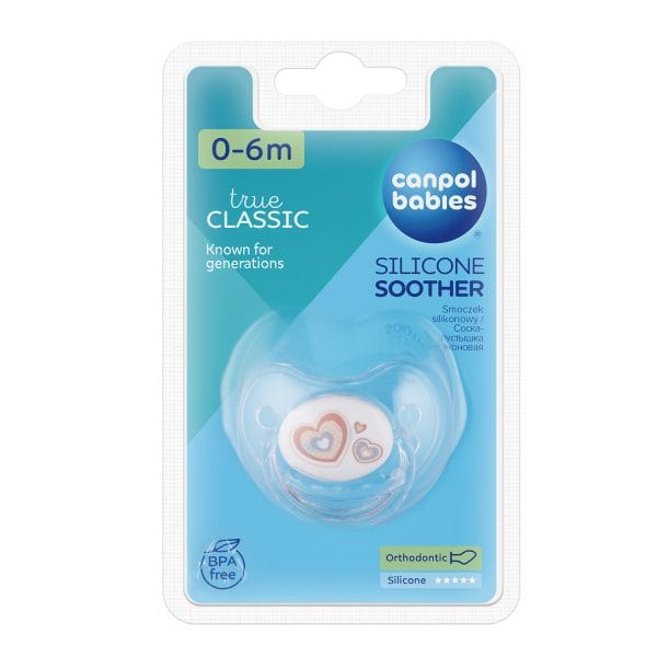 Canpol Babies silikona ortodontiskais knupītis, 0-6m